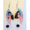 New Design Butterfly Wooden Handmade Woven Thread Earring